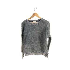 Peach Love California Burnout Ribbed Sweatshirt